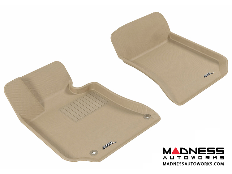 Mercedes Benz E-Class (W212) Sedan Floor Mats (Set of 2) - Front - Tan by 3D MAXpider